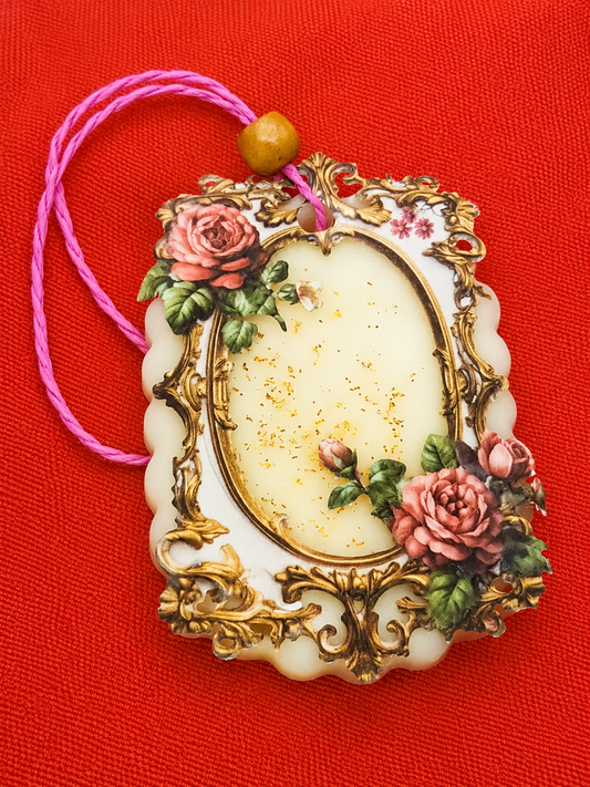 Vintage Rose Frame Wax Sachet