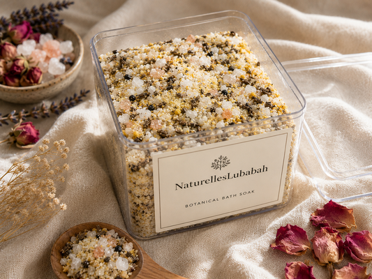 Rose and chamomile balancing soak tea.